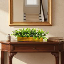 fancymart Artificial Leaves in Wood Planter (Width 30 cm)