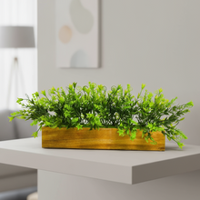fancymart Artificial Leaves in Wood Planter (Width 30 cm)