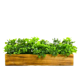 fancymart Artificial Leaves in Wood Planter (Width 30 cm)