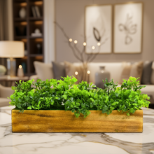 fancymart Artificial Leaves in Wood Planter (Width 30 cm)