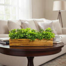 fancymart Artificial Leaves in Wood Planter (Width 30 cm)