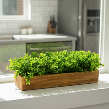 fancymart Artificial Leaves in Wood Planter (Width 30 cm)