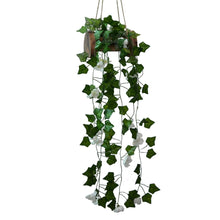 Artificial Flowers Falling Hanging in Wood Buckle Pot (Height 75 cm)