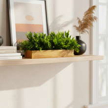 Artificial Leaves in Wooden Rectangular Tray - Width 30 cm