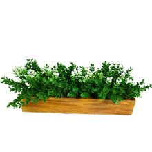Artificial Leaves in Wooden Rectangular Tray - Width 30 cm