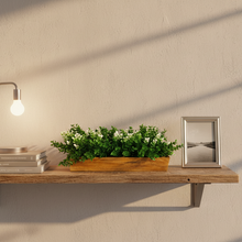 Artificial Leaves in Wooden Rectangular Tray - Width 30 cm