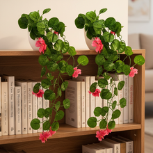 Artificial Flower Vine Plant Falling with Pot : Pack of 2 (Natural Touch & Feel)| Home D‚cor with Small Size Pot |plant hanging for Home Decor | Office Decor | Size 45 X 17 X 7 CM | 8160