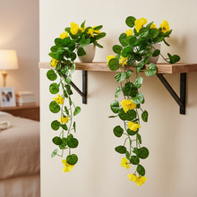 Artificial Flower Vine Plant Falling with Pot : Pack of 2 (Natural Touch & Feel)| Home D‚cor with Small Size Pot |plant hanging for Home Decor |  Office Decor | Size 45 X 17 X 7 CM | 8162