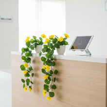 Artificial Flower Vine Plant Falling with Pot : Pack of 2 (Natural Touch & Feel)| Home D‚cor with Small Size Pot |plant hanging for Home Decor |  Office Decor | Size 45 X 17 X 7 CM | 8162
