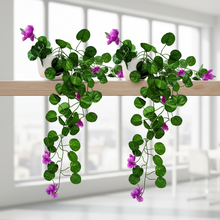 Artificial Flower Vine Plant Falling with Pot : Pack of 2 (Natural Touch & Feel)| Home D‚cor with Small Size Pot |plant hanging for Home Decor | Office Decor | Size 45 X 17 X 7 CM | 8163