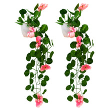 Artificial Flower Vine Plant Falling with Pot : Pack of 2 (Natural Touch & Feel)| Home D‚cor with Small Size Pot |plant hanging for Home Decor | Office Decor | Size 45 X 17 X 7 CM | 8165