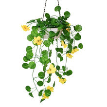 Artificial Flower Falling Leaves in Hanging Pot for Home and Office Decor | Yellow