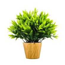 Artificial Leaves in Wood Pot (Height 30 cm)
