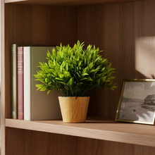 Artificial Leaves in Wood Pot (Height 30 cm)