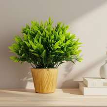 Artificial Leaves in Wood Pot (Height 30 cm)