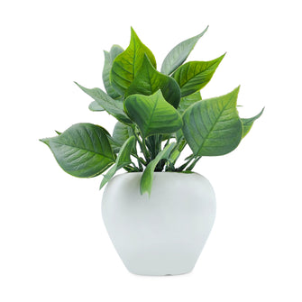 Artificial Plant Leaves in Apple Pot (Height 20 cm)