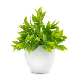 Artificial Plant Leaves in Apple Pot (Height 20 cm)