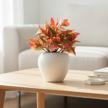 Artificial Plant Leaves in Apple Pot (Height 20 cm)