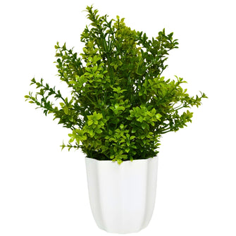 Artificial Plant Gardenia Leaves in Pot Perfect Potted Decoration for Home Living Room & Office Spaces Height - 30cm