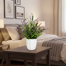 Artificial Plant Hackleberry Leaves in Pot Perfect Potted Decoration for Home Living Room & Office Spaces Height - 30cm