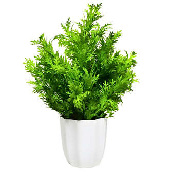 Artificial Plant Parsley Leaves in Pot Perfect Potted Decoration for Home Living Room & Office Spaces Height - 30cm