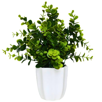 Artificial Plant Eucalyptus Leaves in Pot Perfect Potted Decoration for Home Living Room & Office Spaces Height - 30cm