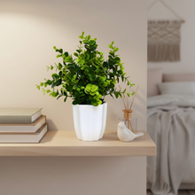 Artificial Plant Eucalyptus Leaves in Pot Perfect Potted Decoration for Home Living Room & Office Spaces Height - 30cm
