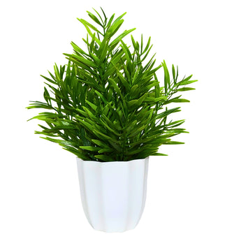 Artificial Plant Bamboo Leaves in Pot Perfect Potted Decoration for Home Living Room & Office Spaces Height - 30cm