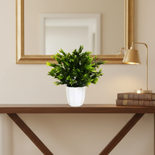 Artificial Plant Green Leaves in Pot Perfect Potted Decoration for Home Living Room & Office Spaces Height - 30cm