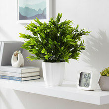 Artificial Plant Green Leaves in Pot Perfect Potted Decoration for Home Living Room & Office Spaces Height - 30cm