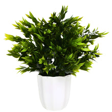 Artificial Plant Green Leaves in Pot Perfect Potted Decoration for Home Living Room & Office Spaces Height - 30cm