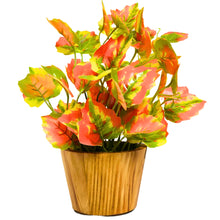 Artificial Real Touch Plant Leaves in Wood Pot (Height 30 cm)