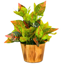 Artificial Real Touch Plant Leaves in Wood Pot (Height 30 cm)