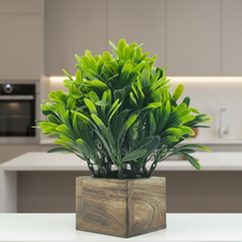 Artificial Euphorbia Green Wood Pot ( Height 18 cm)