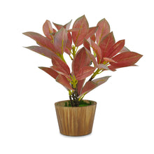 Artificial Plant Croton in Wood Pot Design-01