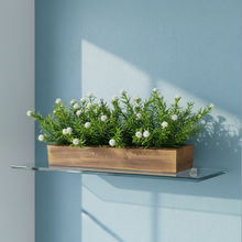 Artificial Flowering Plant Threadleaf in Wood Planter Design-02