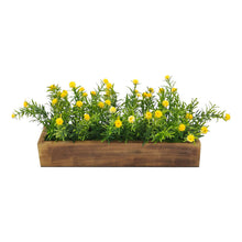 Artificial Flowering Plant Threadleaf in Wood Planter Design-03