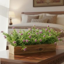Artificial Flowering Plant Threadleaf in Wood Planter Design-04