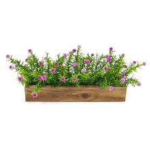 Artificial Flowering Plant Threadleaf in Wood Planter Design-04