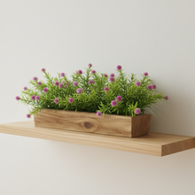 Artificial Flowering Plant Threadleaf in Wood Planter Design-04