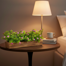 Artificial Flowering Plant Gardenia in  Wood Planter  Design-03