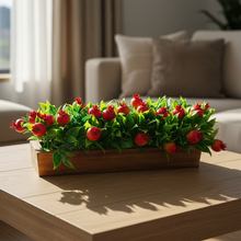 Artificial Fruit  Pomegranate in Wood Planter