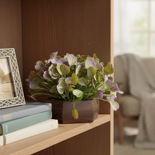 Artificial Waterplant Blue in Hexagon Pot