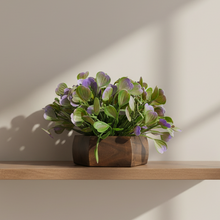 Artificial Waterplant Blue in Hexagon Pot