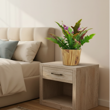 Artficial Flower Arrangement in Wood Pot Design-01