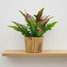 Artficial Flower Arrangement in Wood Pot Design-01