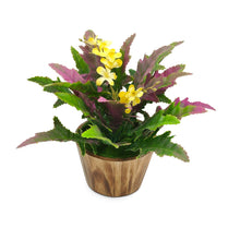 Artficial Flower Arrangement in Wood Pot Design-03