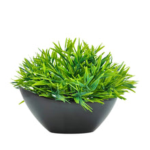 Artificial Mini Bamboo Plant in Boat Pot - 18cm Height - Home & Office Decor Elegant Potted Plant for Tabletop Enhancement