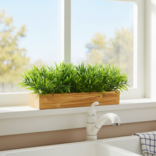 Artificial Plant Mini Bamboo Bunch in Wood Planter, Home and Office Decor Items