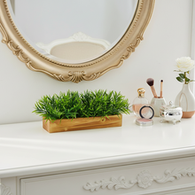 Artificial Plant Mini Bamboo Bunch in Wood Planter, Home and Office Decor Items